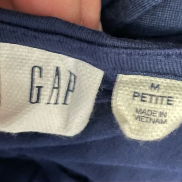 Gap Wrap Dress Spaghetti Strap Blue Maxi Size Medium Petite - Picture 6 of 8